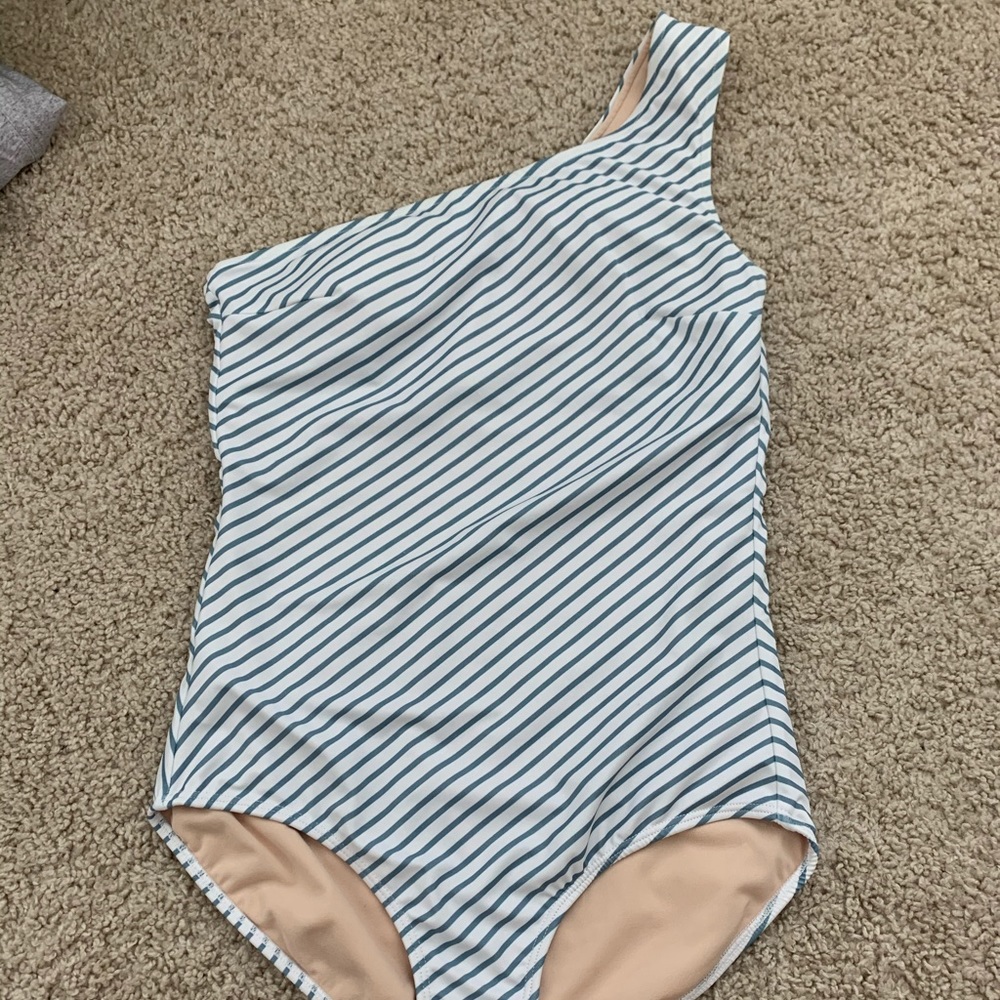 Albion fit one piece striped swimsuit
